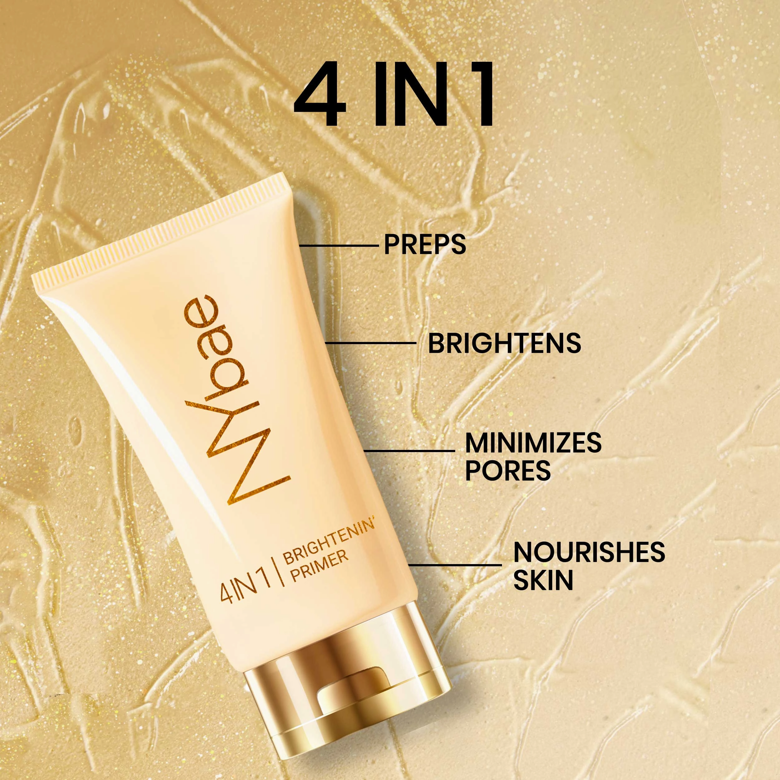 NY Bae 4IN1 Brightenin' Primer (30g) | Value Pack | Bright Skin | Pore Minimising | Golden Glow | Long Lasting Makeup | Glowy Face Base