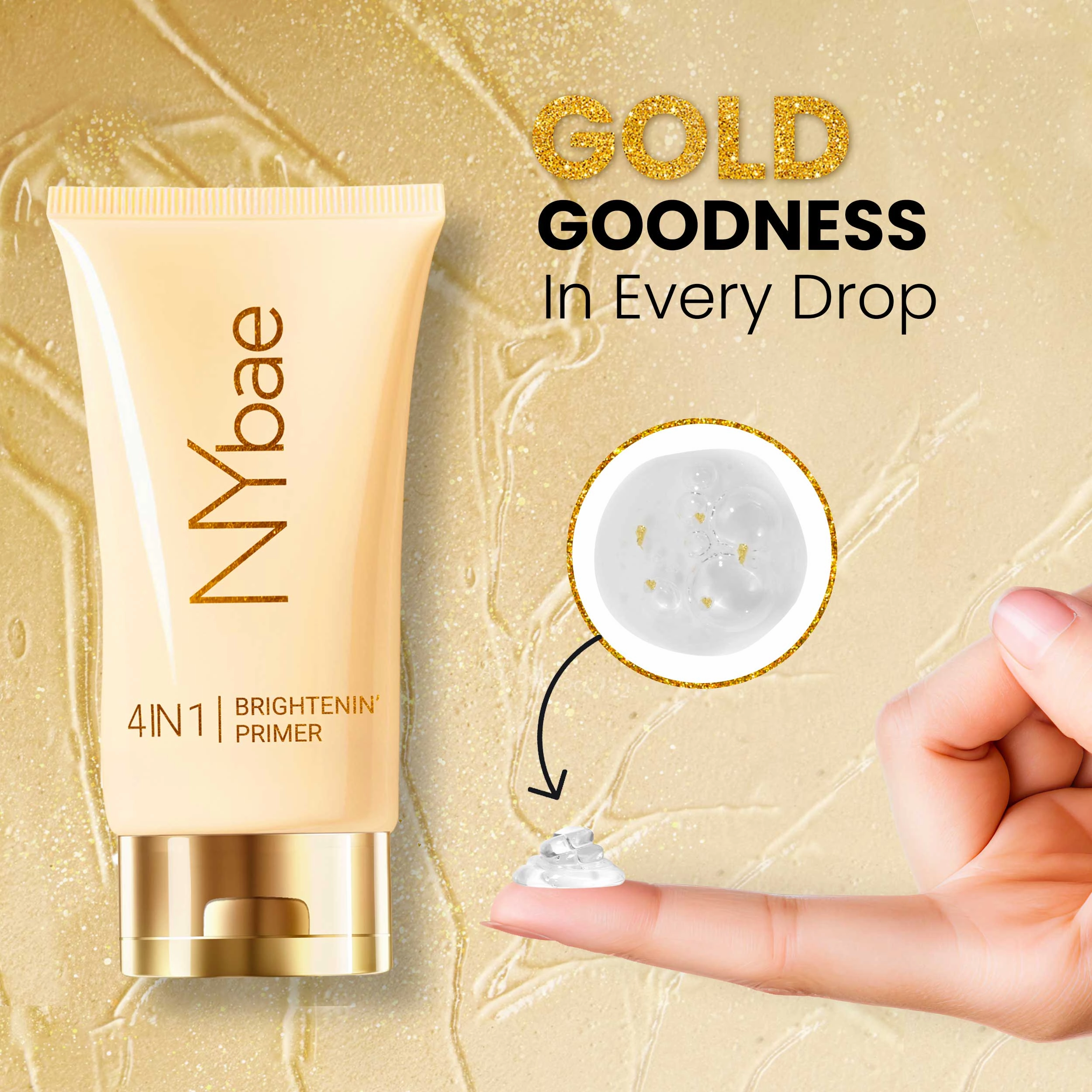 NY Bae 4IN1 Brightenin' Primer (30g) | Value Pack | Bright Skin | Pore Minimising | Golden Glow | Long Lasting Makeup | Glowy Face Base