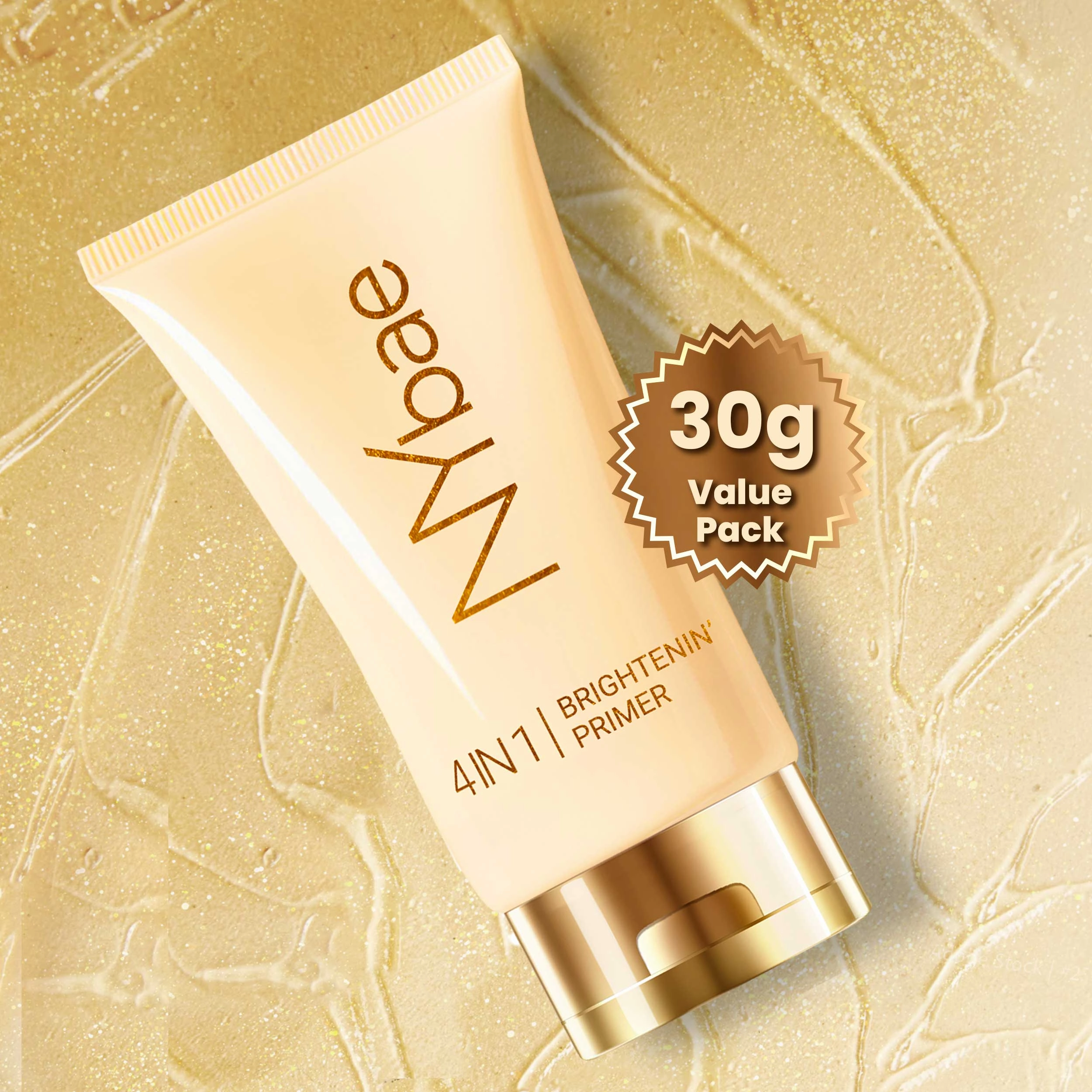 NY Bae 4IN1 Brightenin' Primer (30g) | Value Pack | Bright Skin | Pore Minimising | Golden Glow | Long Lasting Makeup | Glowy Face Base