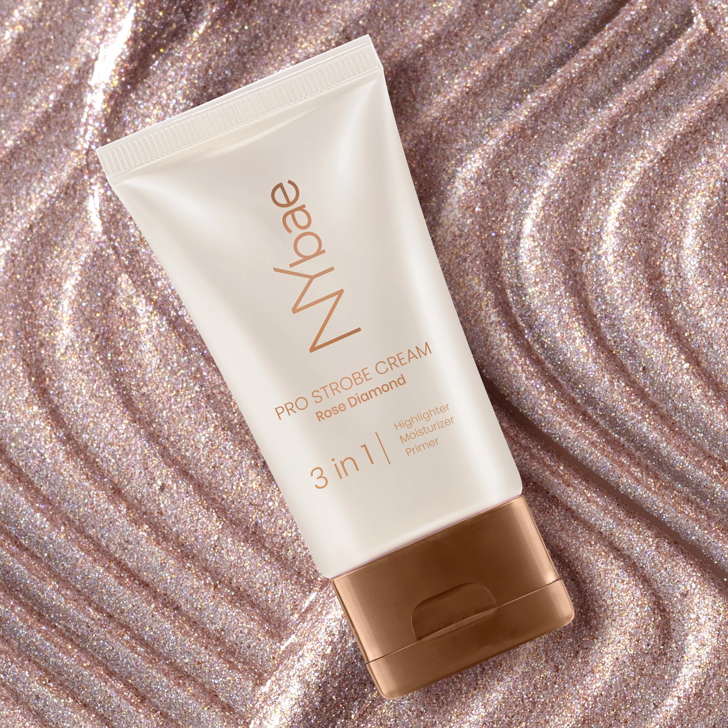 NY Bae PRO Strobe Cream - Rose Diamond (30g) | Primer   Highlighter   Moisturizer | Dewy Makeup | Glowing Korean Skin | Liquid Highlighter | Intense Glow | Value Pack
