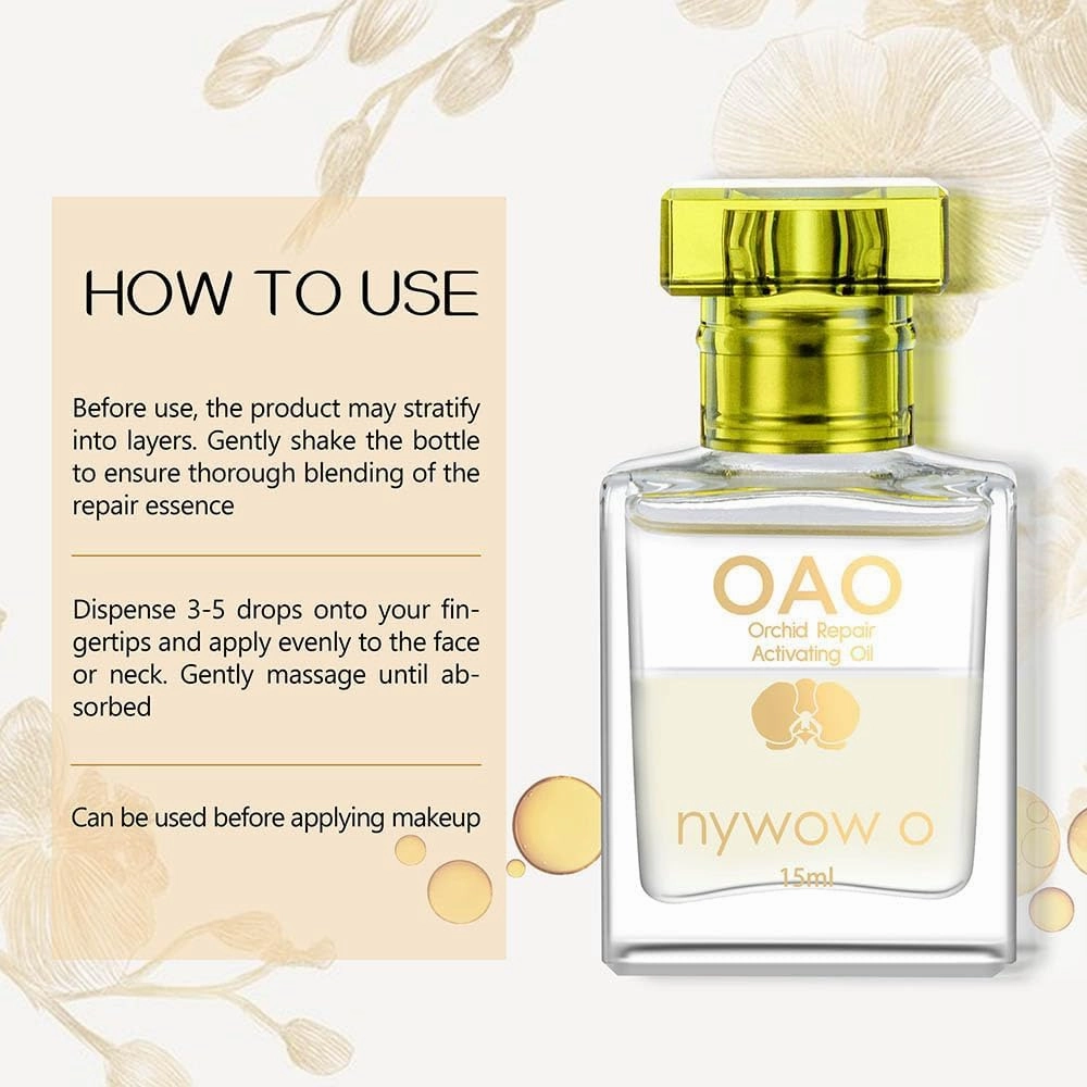 Orchid Hydration Facial Oil, Lightweight Botanical Face Oil for Deep Moisture & Radiance, Plant-Derived, for Dry & Sensitive Skin, 0.51oz