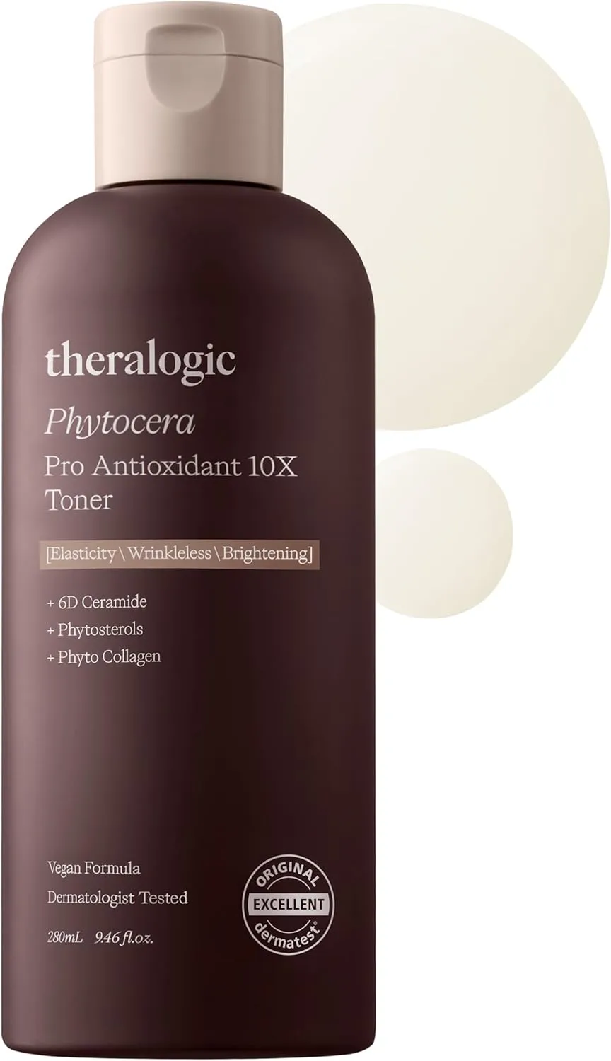 Phytocera Pro Antioxidant 10X Toner - Ceramide Elasticity Age-Defying Essence Toner with Collagen, Hyaluronic Acid - Vegan and Dermatologically Tested, 9.48 fl.oz.