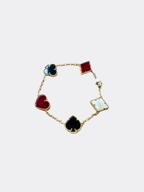 Poker Club Angel Carnelian & Onyx Poker Bracelet