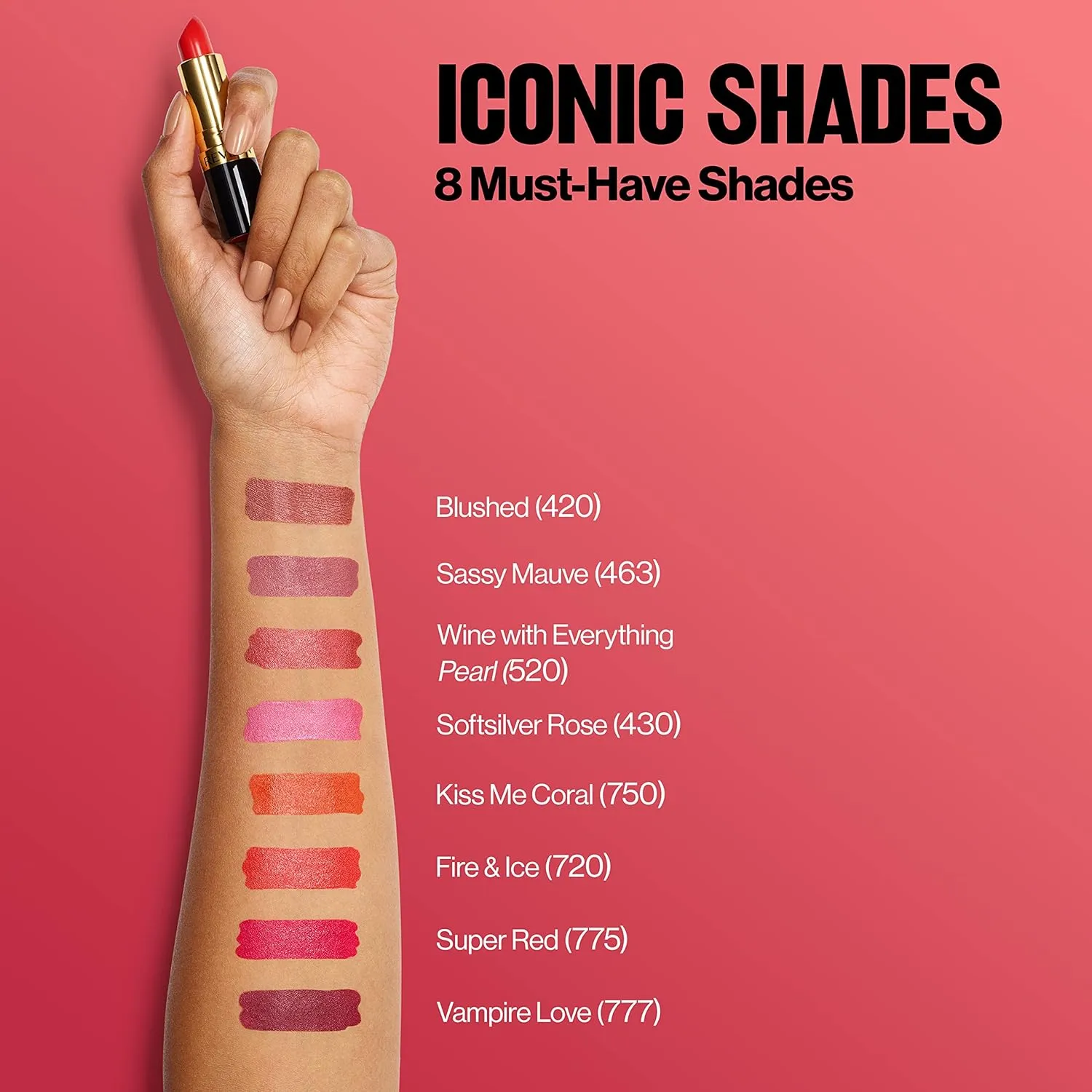 Revlon Super Lustrous Lipstick, Creamy Formula For Soft, Fuller-Looking Lips, Moisturized Feel, 041 Gold Goddess, 0.15 oz