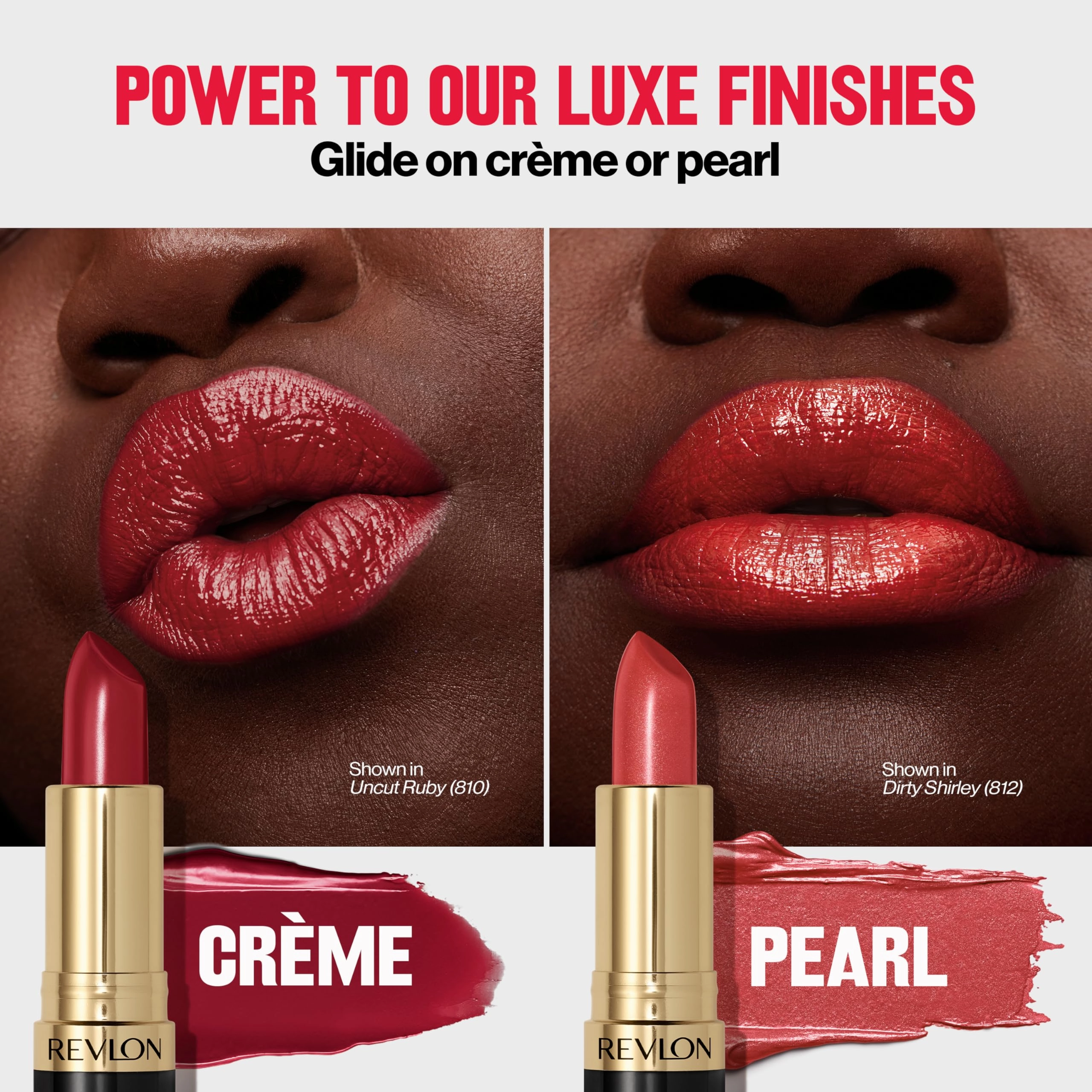 Revlon Super Lustrous Lipstick, Creamy Formula For Soft, Fuller-Looking Lips, Moisturized Feel, 130 Rose Velvet, 0.15 oz