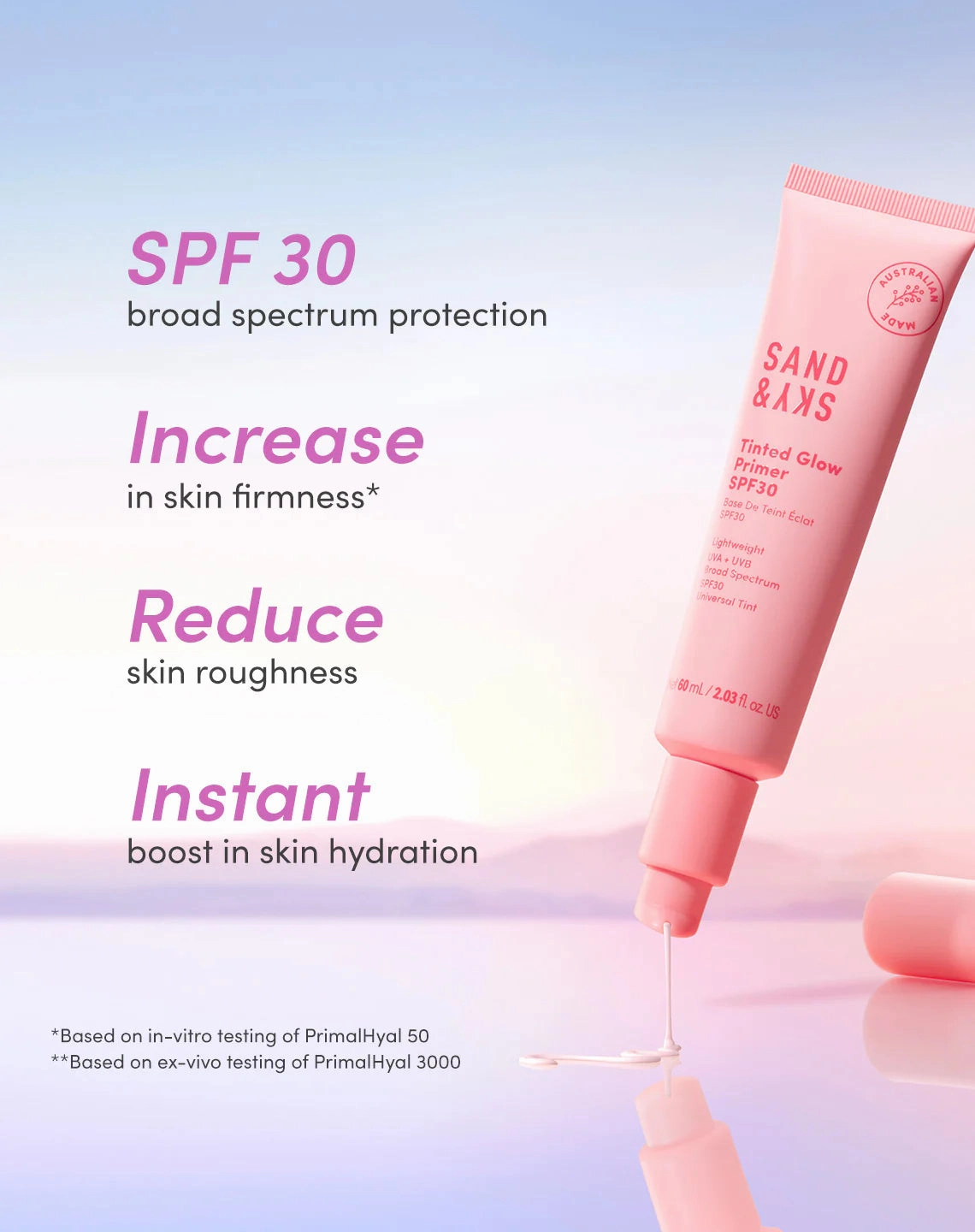 Sand & Sky Tinted Glow Primer SPF30 60ml
