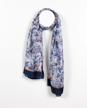 Semi-Transparent Scarf Floral Dreams