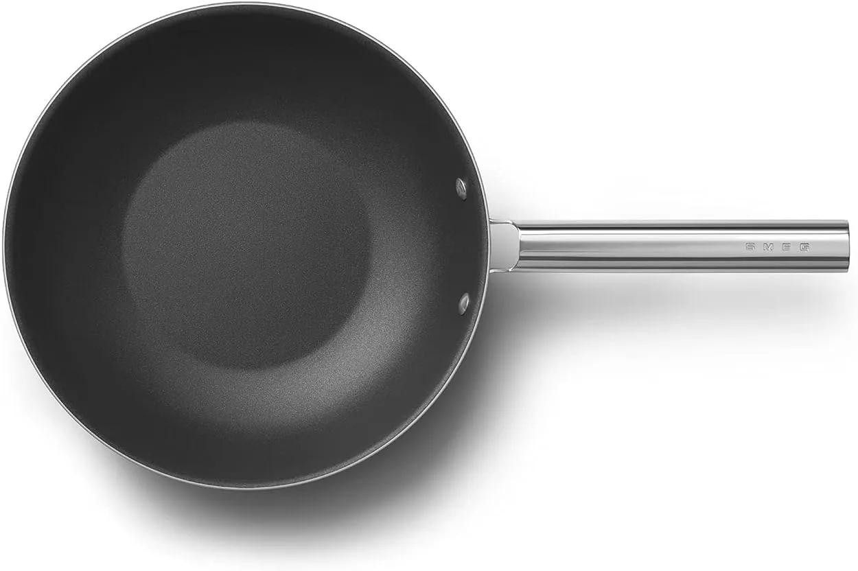 Smeg Cookware Red 12-Inch Wok
