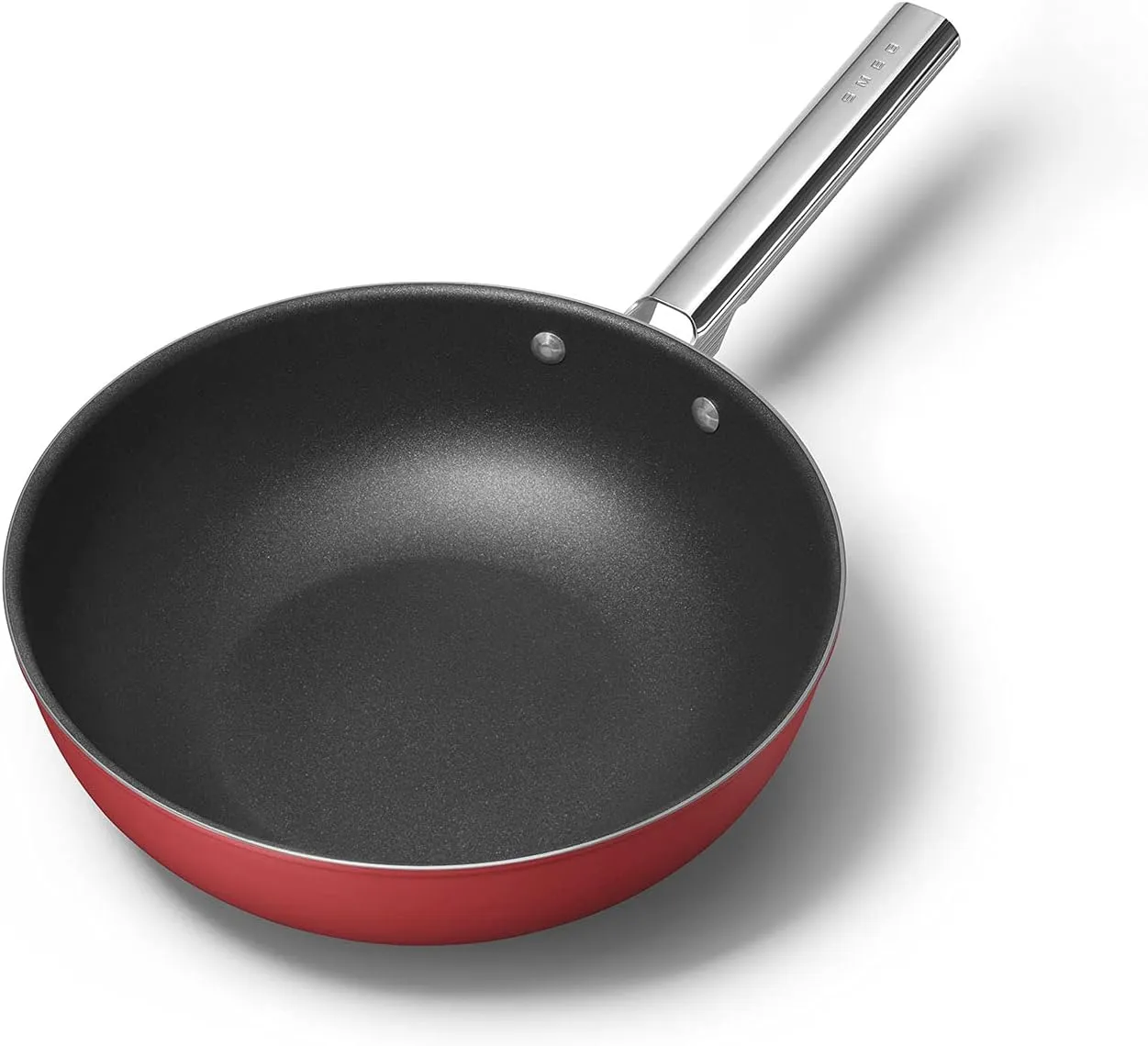 Smeg Cookware Red 12-Inch Wok
