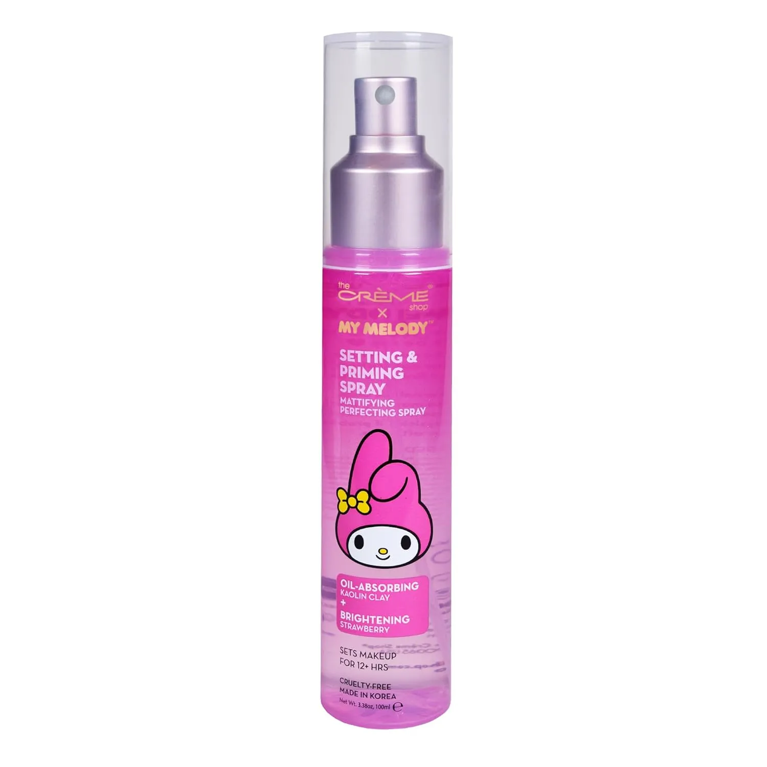 The Crème Shop - 12-Hour Long-Lasting Setting & Priming Spray with Kaolin Clay and Strawberry Extracts - Oil-Absorbing and Brightening Makeup Mist