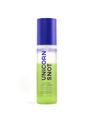UNICORN SNOT Cactus Cool Down™ After Sun Soothing Spray - Hydrating Facial Mist, Makeup Primer & Blue Light Shield – Cooling Spray with Aloe, Jojoba & Prickly Pear