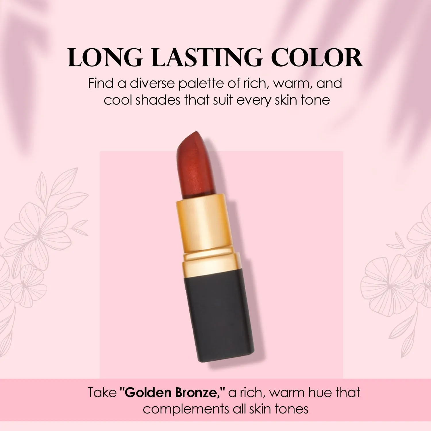 Vera Moore Creme Lipstick, Long Lasting, Lightweight, Opaque Color with Staying Power, Fragrance, and Paraben Free Cosmetics Soft Lipstick (Russett)