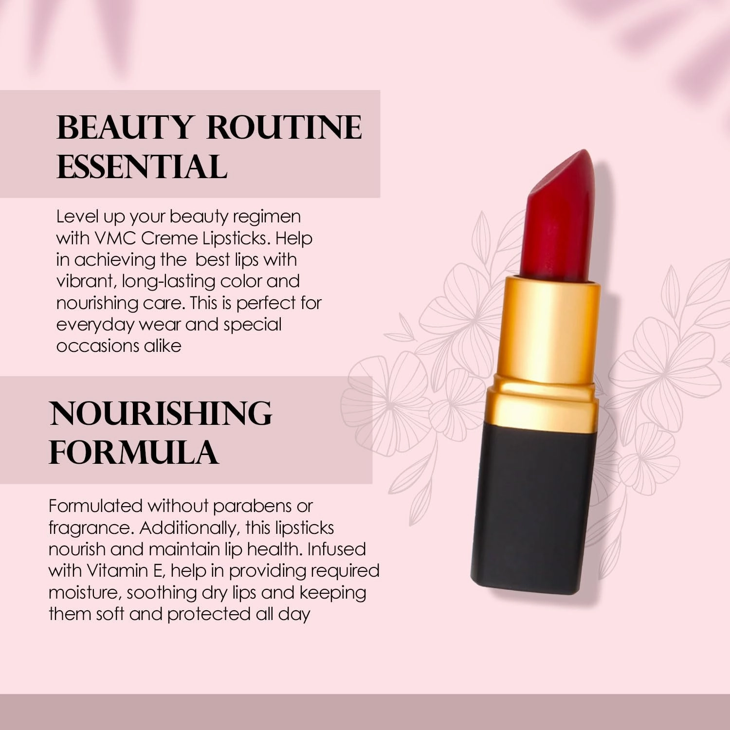 Vera Moore Creme Lipstick, Long Lasting, Lightweight, Moisturizing Opaque Color with Staying Power, Fragrance, and Paraben Free Cosmetics Soft Lipstick (Cranberry)