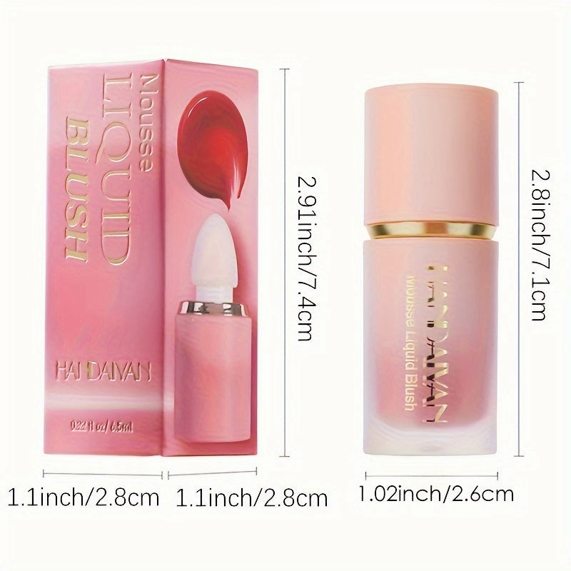 Waterproof Brightening Cream Blush for All Skin Tones, HANDAIYAN High Pigment Velvet Liquid Blush, Medium Coverage Berry Tone, Natural Effect, Long-Lasting Skin Tint, 1/2PCS Pack FS