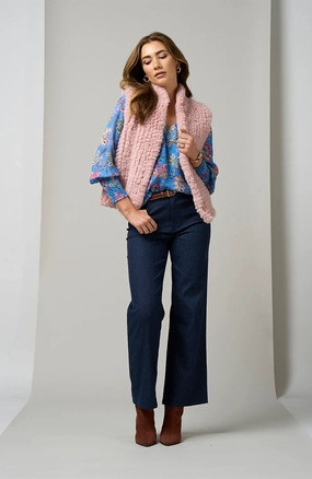 Wintour Gilet - Faux Fur Blush